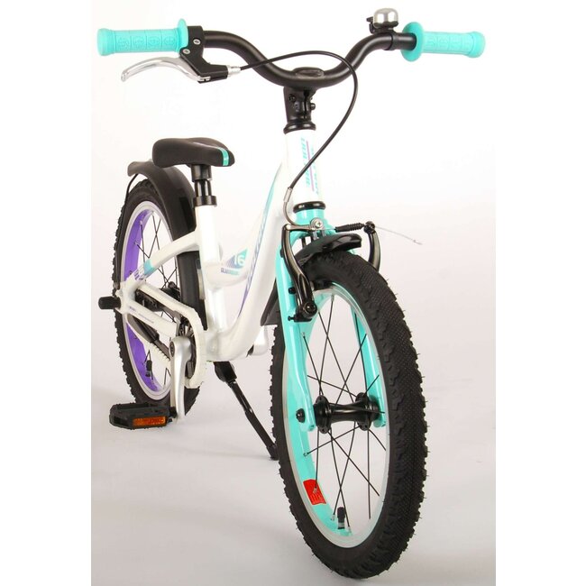 Volare fietsen Glamour meisjesfiets 16 inch wit/mint groen