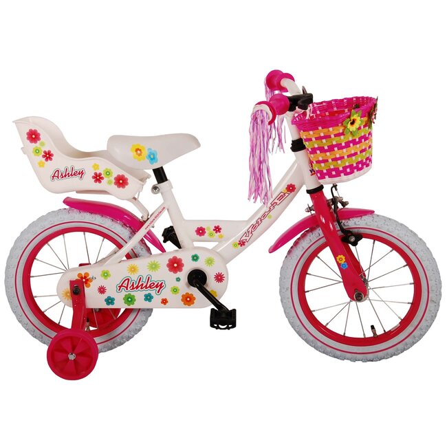 Volare fietsen Ashley meisjesfiets 14 inch wit