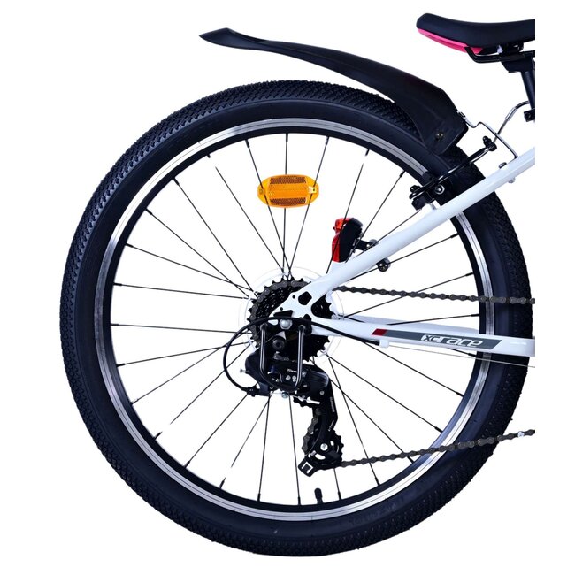 Volare fietsen XC Race 24 inch 21 speed wit roze