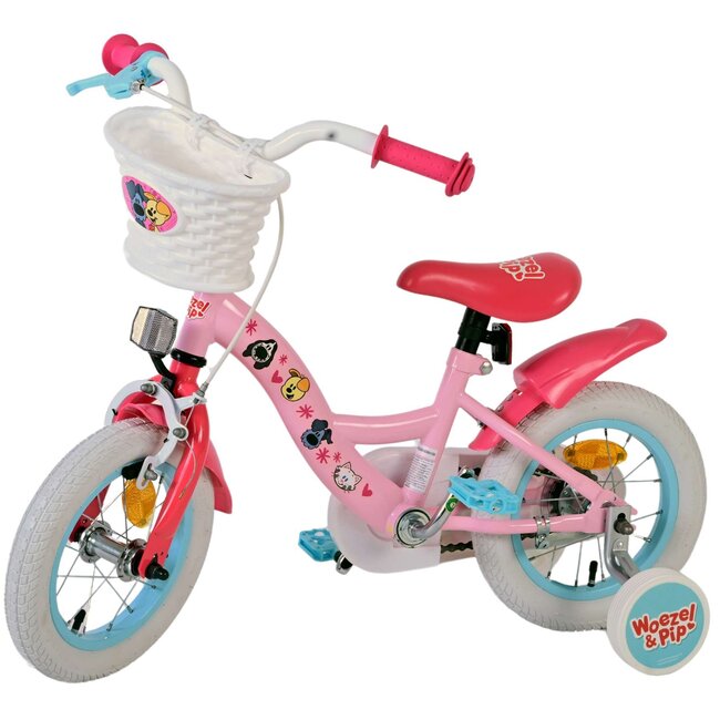 Volare fietsen Woezel en Pip meisjesfiets 12 inch roze