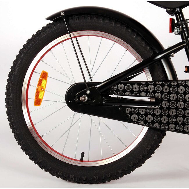 Volare fietsen Spiderman jongensfiets 20 inch mat zwart 2 Handremmen