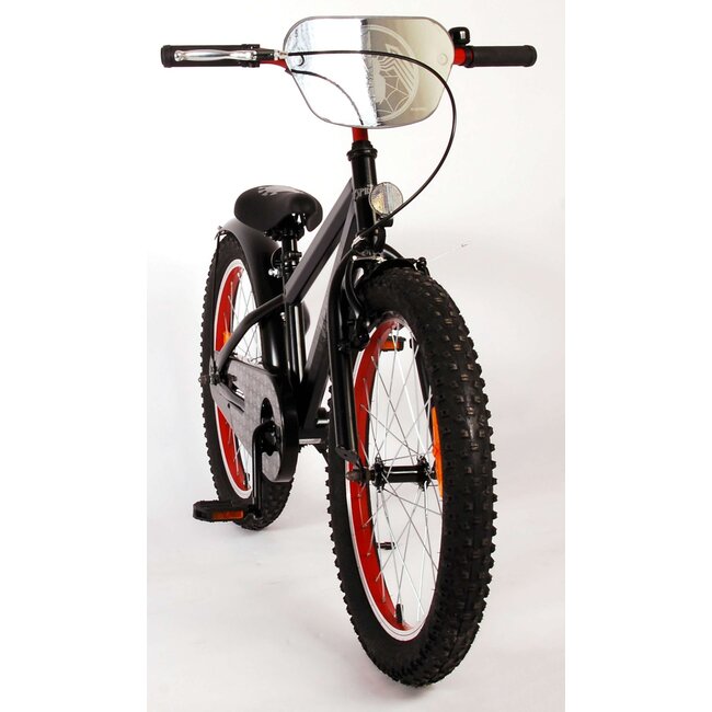 Volare fietsen Spiderman jongensfiets 20 inch mat zwart 2 Handremmen