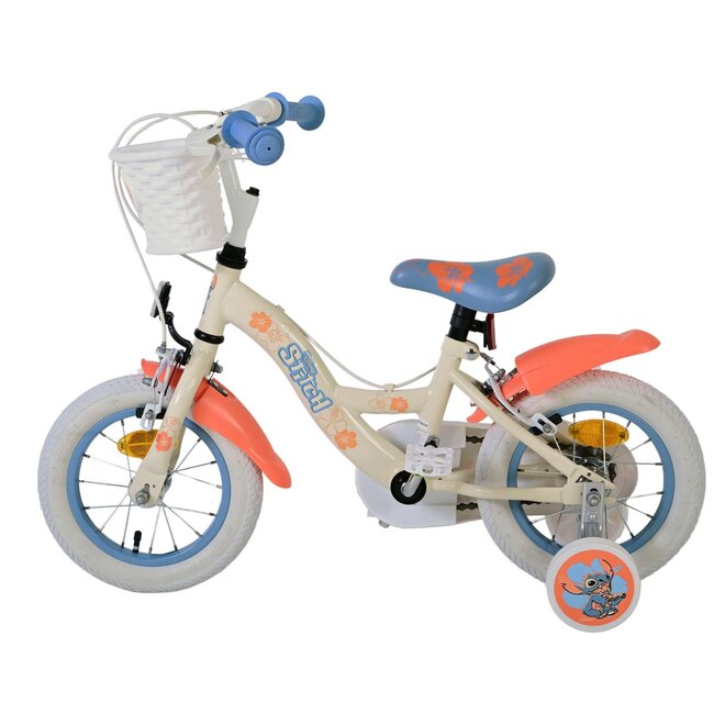 Volare fietsen Disney  meisjesfiets 12 inch Twee handremmen Crme Koraal Blauw