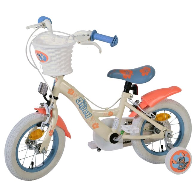 Volare fietsen Disney  meisjesfiets 12 inch Twee handremmen Crme Koraal Blauw