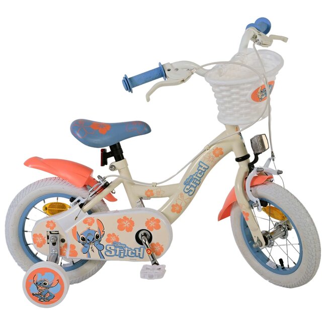 Volare Disney  meisjesfiets 12 inch Twee handremmen Crme Koraal Blauw