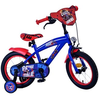 Volare jongensfiets 14 inch blauw rood