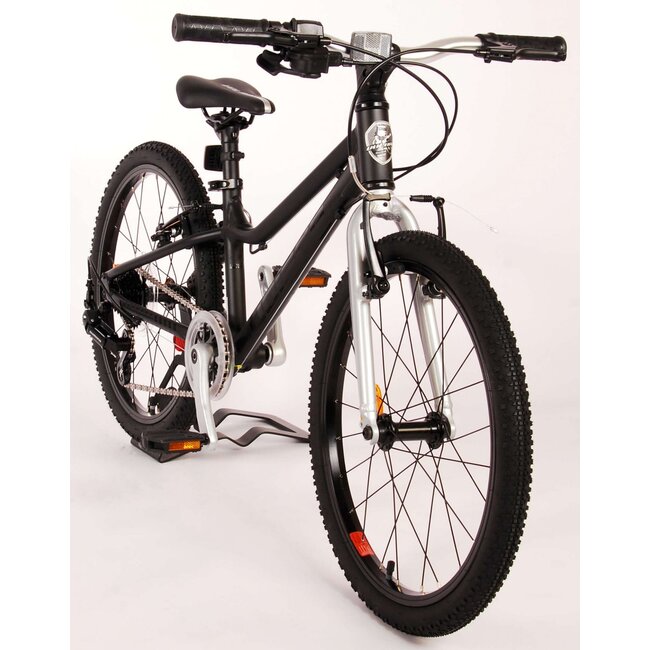 Volare fietsen Dynamic Meisjesfiets 20 inch mat zwart 7 versnellingen