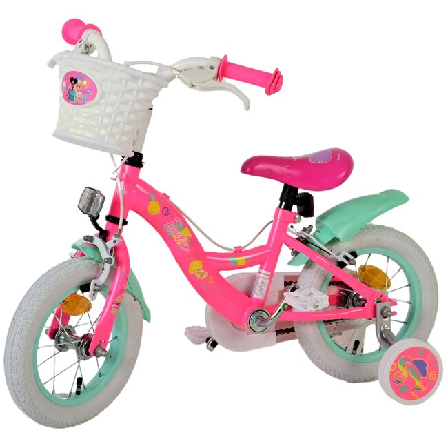 Volare fietsen Barbie Meisjesfiets 12 inch roze Twee Handremmen