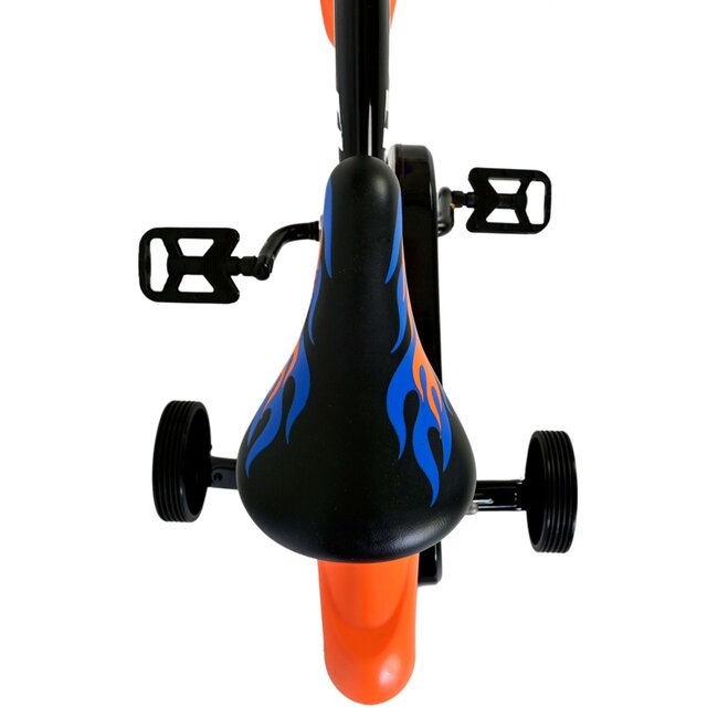 Volare fietsen Hot Wheels Jongensfiets 12 inch zwart oranje blauw