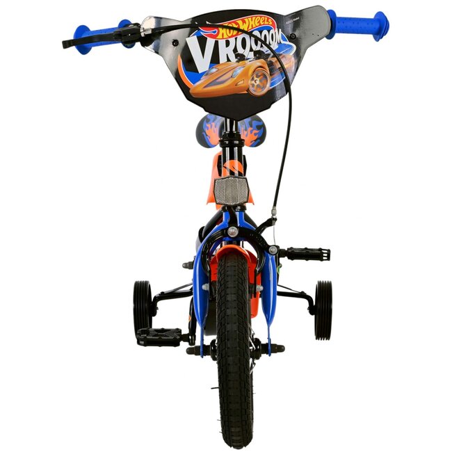 Volare fietsen Hot Wheels Jongensfiets 12 inch zwart oranje blauw