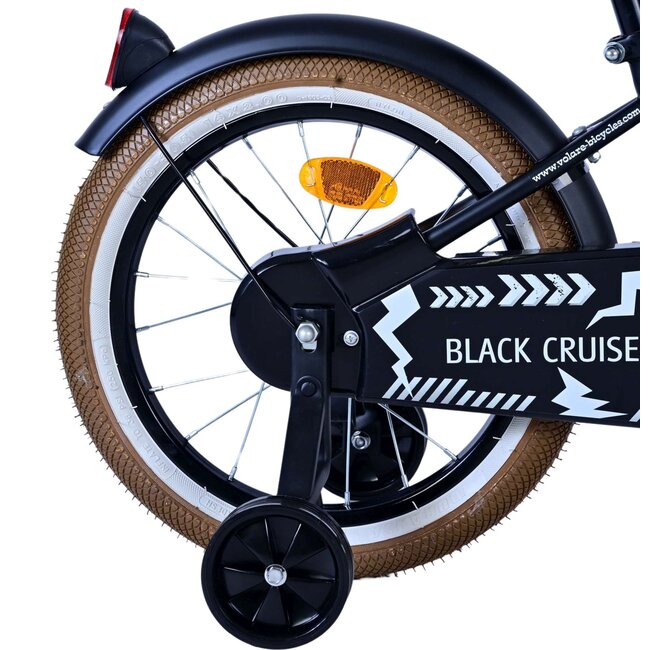 Volare fietsen Black Cruiser jongensfiets 16 inch zwart