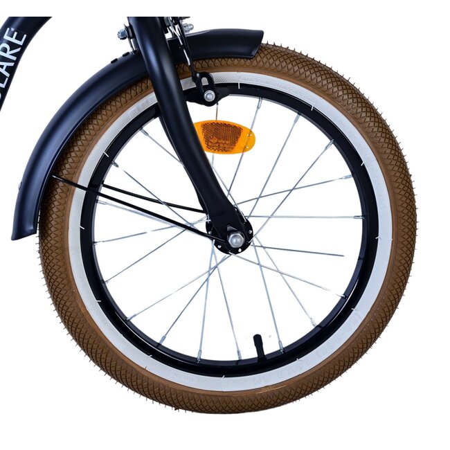 Volare fietsen Black Cruiser jongensfiets 16 inch zwart