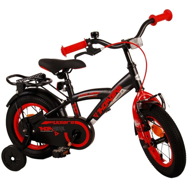 Volare fietsen Thombike jongensfiets 12 inch zwart rood