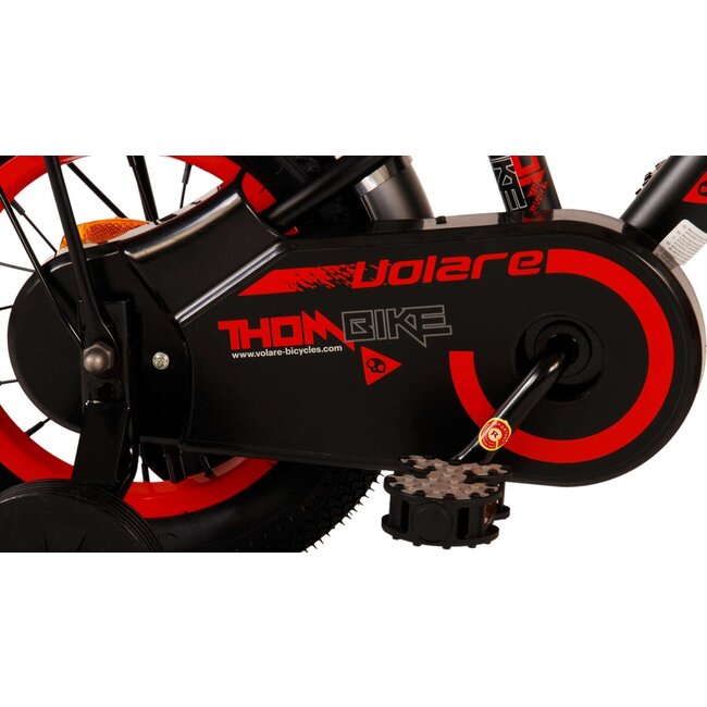 Volare fietsen Thombike jongensfiets 12 inch zwart rood