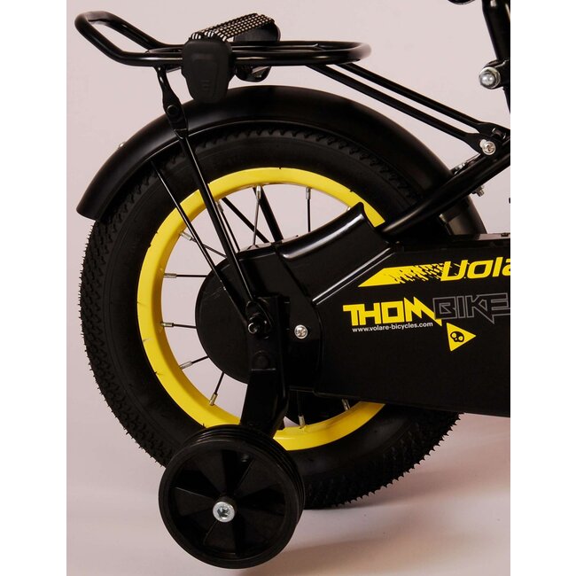 Volare fietsen Thombike jongensfiets 12 inch zwart geel