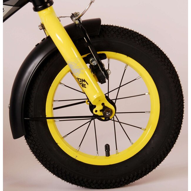 Volare fietsen Thombike jongensfiets 12 inch zwart geel
