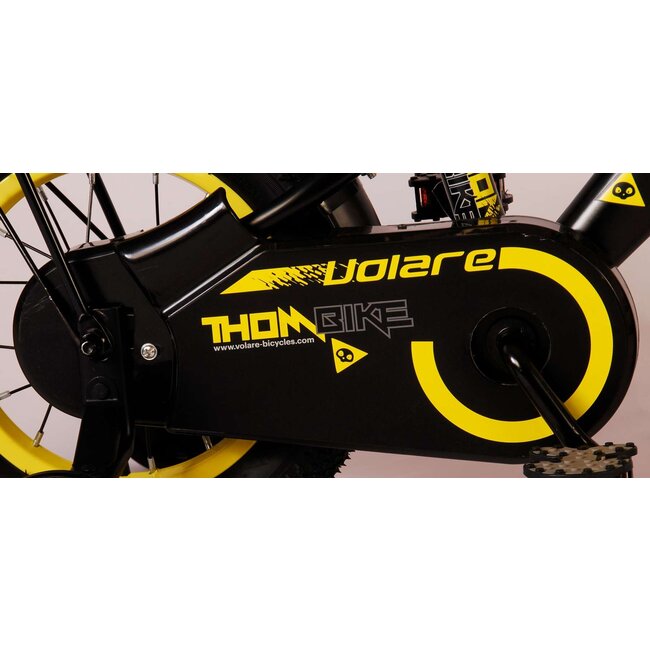 Volare fietsen Thombike jongensfiets 12 inch zwart geel