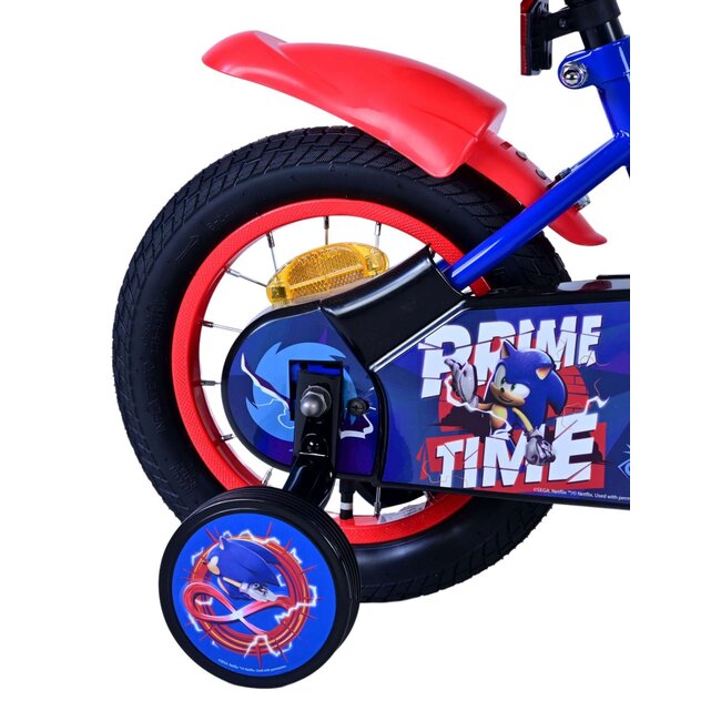 Volare fietsen Sonic Prime Jongensfiets 12 inch blauw rood