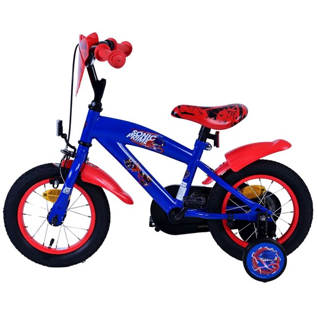 Volare fietsen Sonic Prime Jongensfiets 12 inch blauw rood