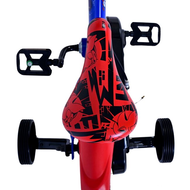 Volare fietsen Sonic Prime jongensfiets 12 inch blauw rood Twee handremmen