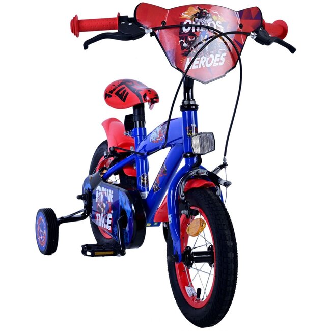 Volare fietsen jongensfiets 12 inch blauw rood Twee handremmen
