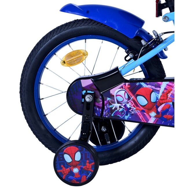 Volare fietsen Spidey jongensfiets 16 inch blauw Twee handremmen