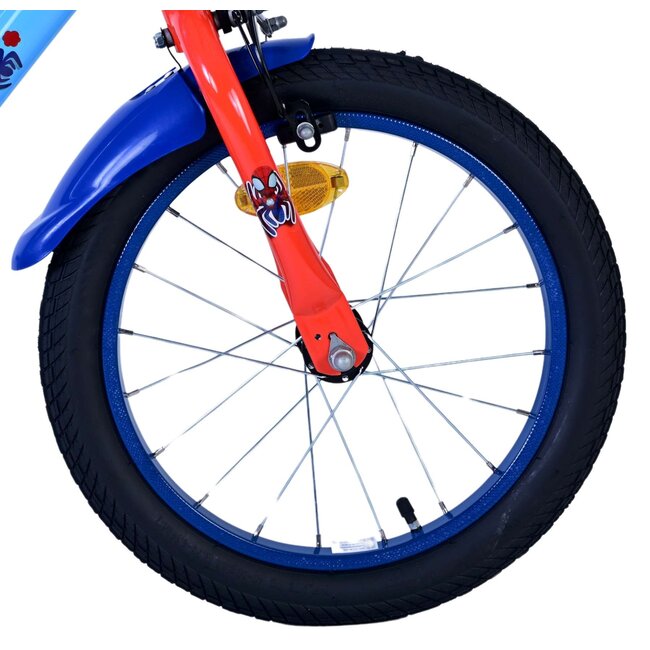 Volare fietsen Spidey jongensfiets 16 inch blauw Twee handremmen