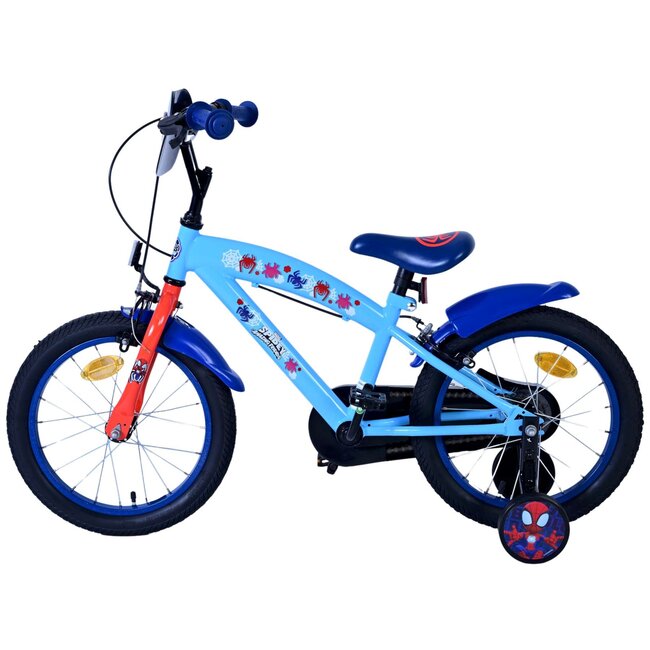 Volare fietsen Spidey jongensfiets 16 inch blauw Twee handremmen