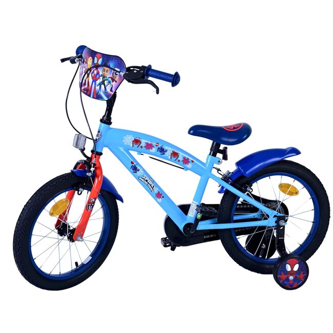 Volare fietsen Spidey jongensfiets 16 inch blauw Twee handremmen