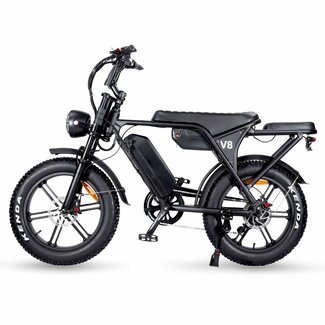 Ouxi V8 Max Elektrische Fatbike Zwart 7V Dubbele Accu