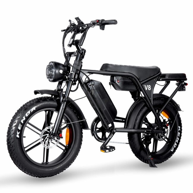 V8 Max Elektrische Fatbike Zwart 7V