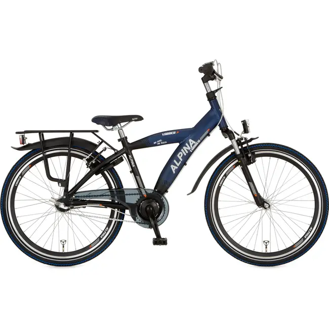 Alpina Kinderfietsen Yabber Jet Zwart - Blauw 24 inch jongensfiets