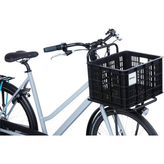 Basil fietskrat M black 29.5L recycled