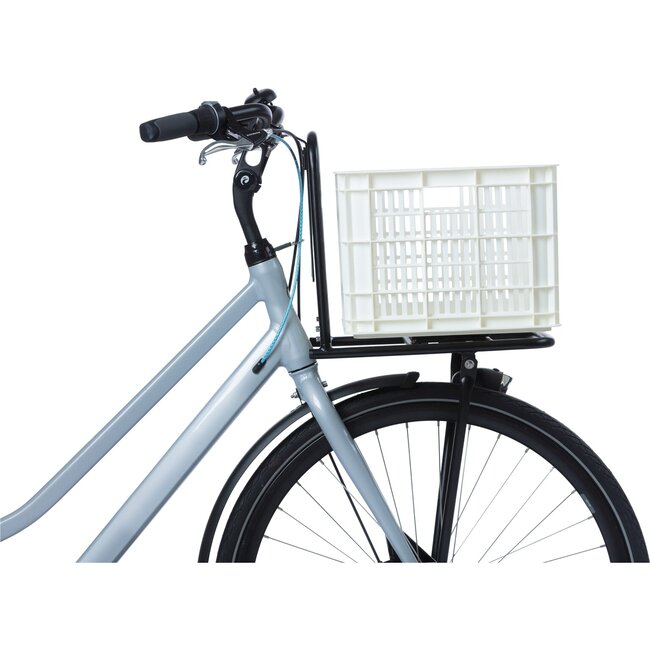 Basil fietskrat M bright white 29.5L recycled