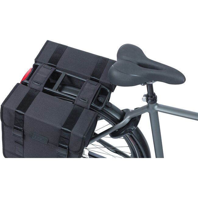 fietstas dubbel Tour zwart 28L