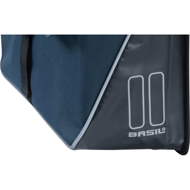 fietstas dubbel Forte blue black 35L