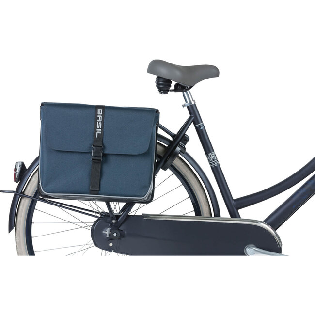 fietstas dubbel Forte blue black 35L
