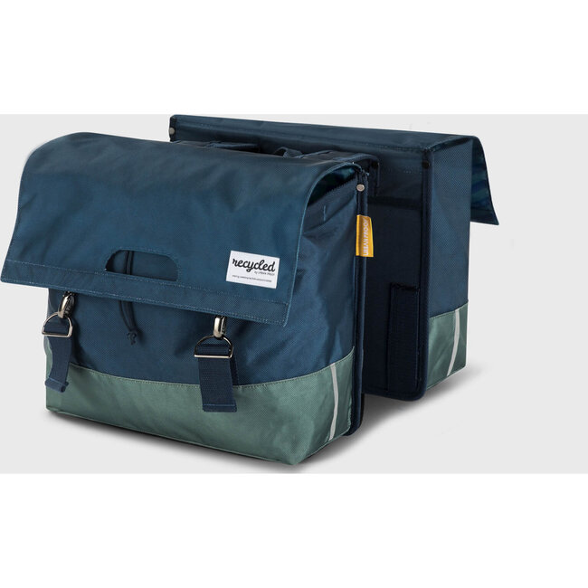 Urban Proof fietstas dubbel 40L recycled blauw groen