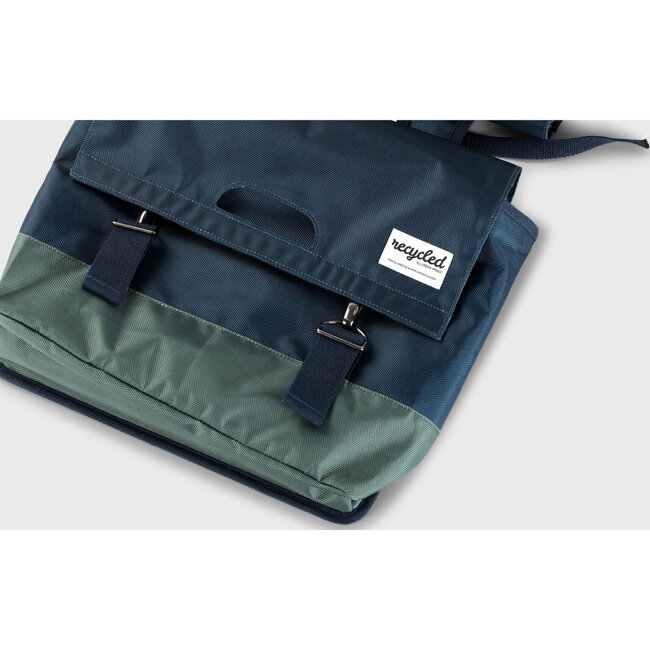 Urban Proof fietstas dubbel 40L recycled blauw groen