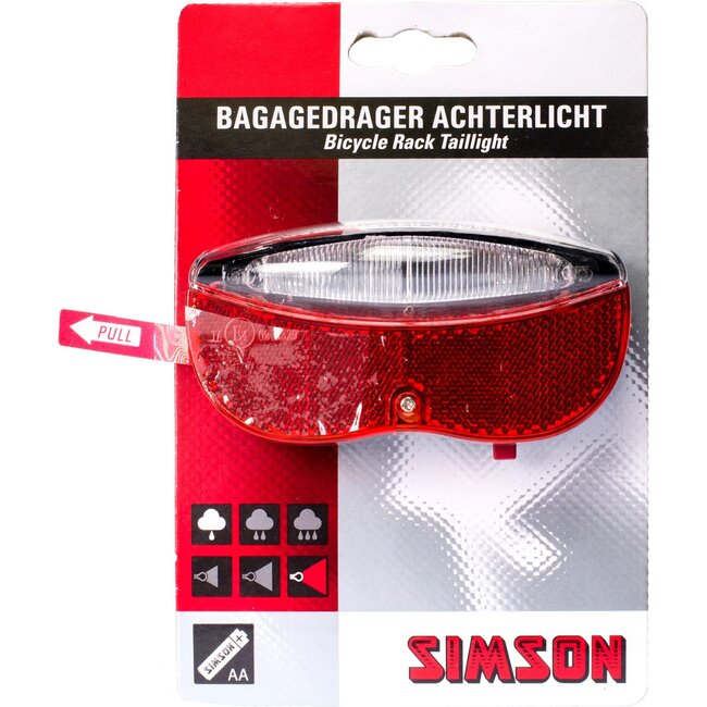 Simson achterlicht led batterij 80mm