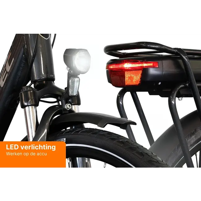 Montana elektrische damesfiets 7Versnellingen Mat Zwart