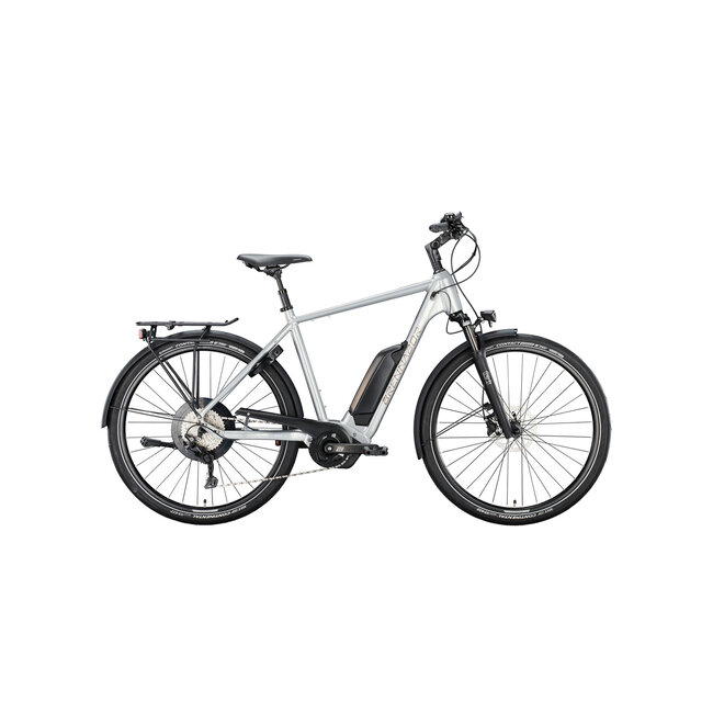 T38e Elektrische Herenfiets 500Wh Shiny Silver 8Versnellingen