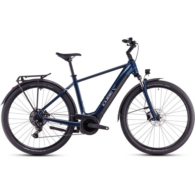 Cube  Touring Hybrid One elektrische herenfiets Blauw 9Versnellingen