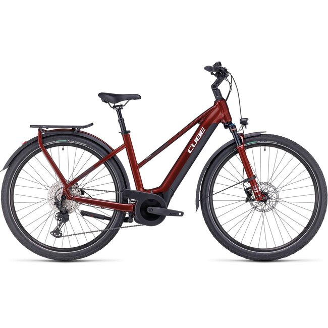 Cube  Touring Hybrid Exc e-bike trapeze Rood 12Versnellingen