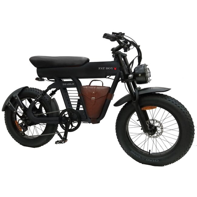 Diablo fatbikes Diablo Fat Boy Elektrische Fatbike Zwart/Grijs