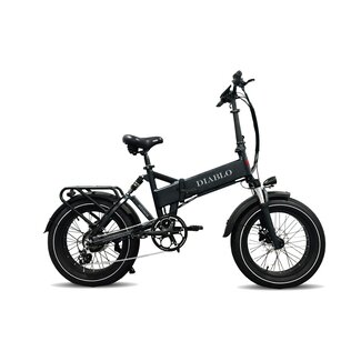 Diablo fatbikes Diablo Storm Elektrische Fatbike Zwart/Grijs