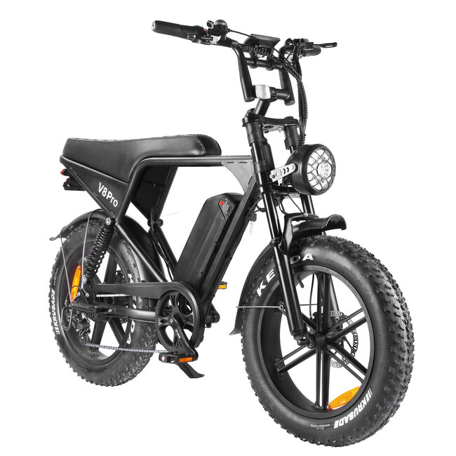 V8 Pro Elektrische Fatbike 7Versnellingen Zwart