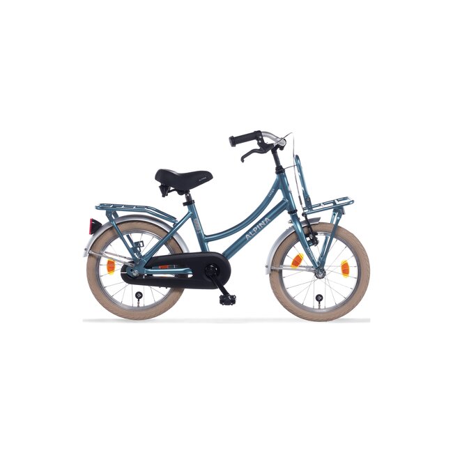 Alpina Kinderfietsen Cargo Steel Blue Matt 16 inch meisjesfiets