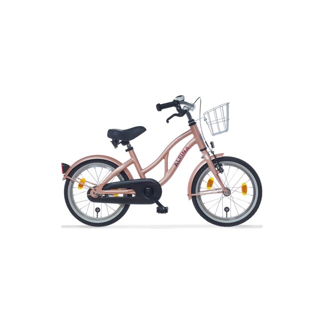 Alpina Kinderfietsen Ocean Misty Pink Matt 16 inch meisjesfiets