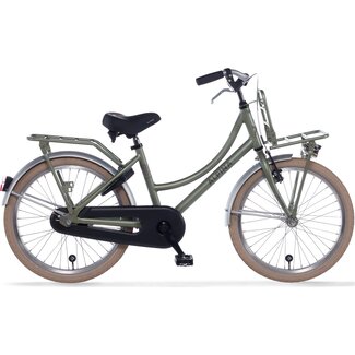 Alpina Kinderfietsen Cargo Meisjes Transportfiets Velvet Green Matt 22 inch